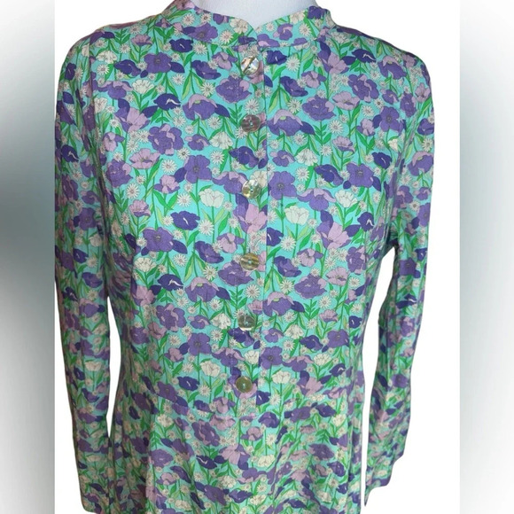 NWT Tuckernuck Hyacinth House Multi Floral Bellflower Long Sleeve Maxi Dress M - Picture 5 of 16